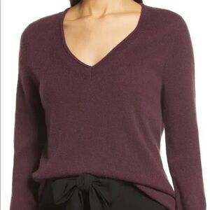 Halogen 100% cashmere burgundy sweater